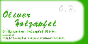oliver holzapfel business card